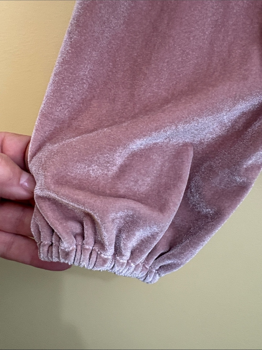 Aaron & Amber | Dusty Rose Velvet Tie-Front Peplum Balloon Sleeve Blouse Top S - Picture 8 of 11